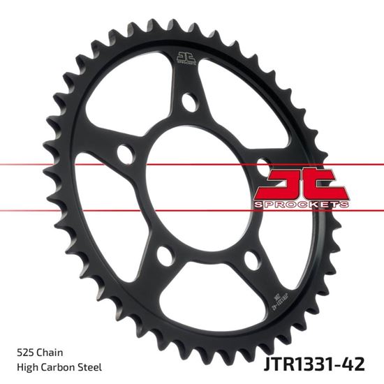Picture of JT Rear Sprocket Honda CRF1000 Africa Twin 16-19, CRF1100 Africa Twin 20-22 (Black Zinc) (1331-42) (Single)