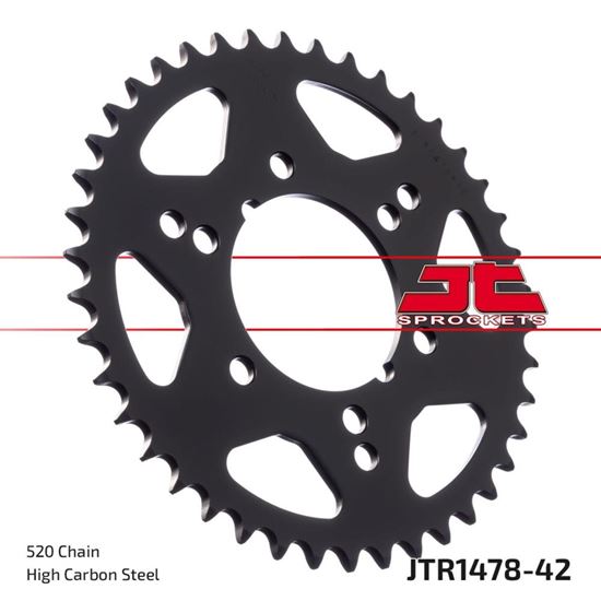 Picture of JT Rear Sprocket Kawasaki GPZ400 84-97, Polaris 250 Trail Blazer ES 96-99 (1478-42) (Single)