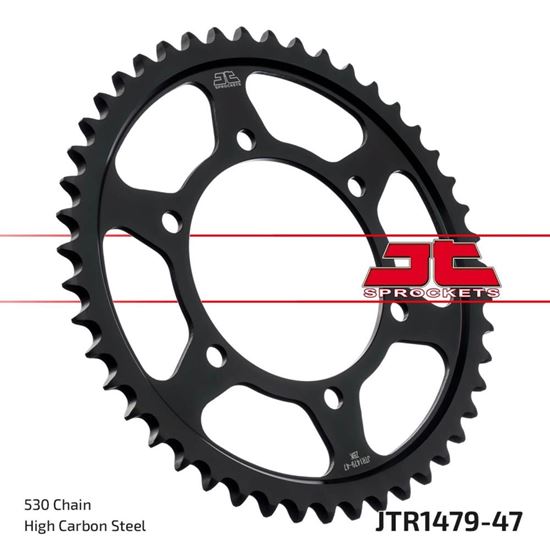 Picture of JT Rear Sprocket Yamaha YZF-R1 09-14 (Black Zinc) (1479-47) (Single)