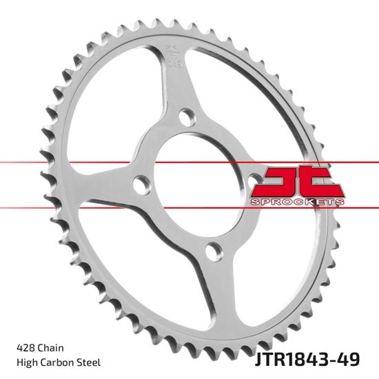 Picture of JT Rear Sprocket Yamaha TT-R125 02-04, TT-R125 05-10 (1843-49) (Single)