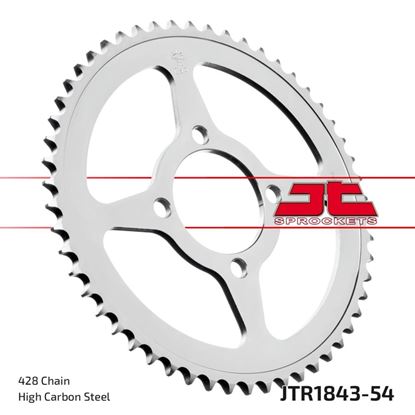 Picture of JT Rear Sprocket Yamaha TT-R125L 02-22 (1843-54) (Single)