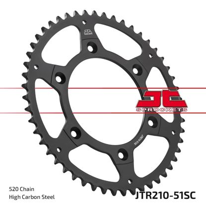 Picture of JT Rear Sprocket Honda CR125R 83-99, CR250 84-89, CRF450L 19-23, CR500 84-91 (Self Cleaning) (210-51) (Single)
