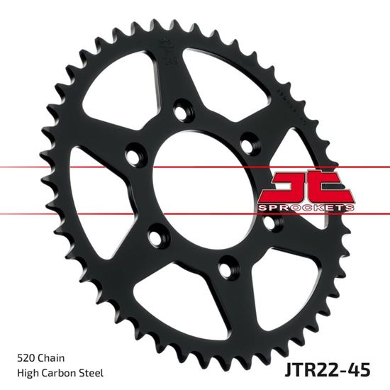 Picture of JT Rear Sprocket Aprilia 125 MX 04-07, 125 SX 08-12 (22-45) (Single)