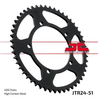 Picture of JT Rear Sprocket Aprilia 50 MX SM 03-06, 50 RX 98-05 (24-51) (Single)