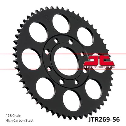 Picture of JT Rear Sprocket Honda CT200 82-89, Kreidler 125 Enduro 08-11, 125 Street DD 09-10 (269-56) (Single)