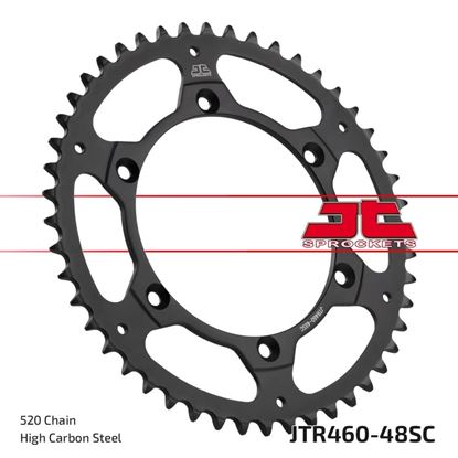 Picture of JT Rear Sprocket Kawasaki KX125 90-91, 98, KDX200 83-88, KX250 82, 86, KX250F 04-10 (Self Cleaning) (460-48) (Single)