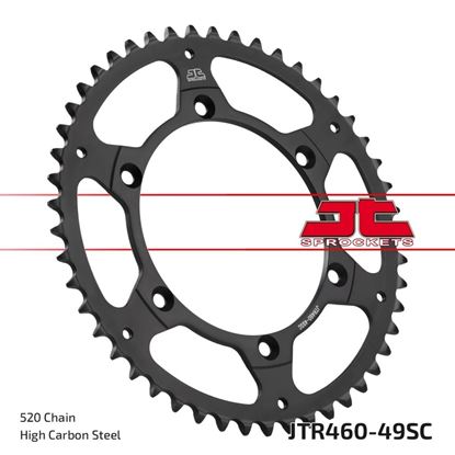 Picture of JT Rear Sprocket Kawasaki KX125 92-95, 00-02, KX250 92-05, KLX650R 93-96 (Self Cleaning) (460-49) (Single)