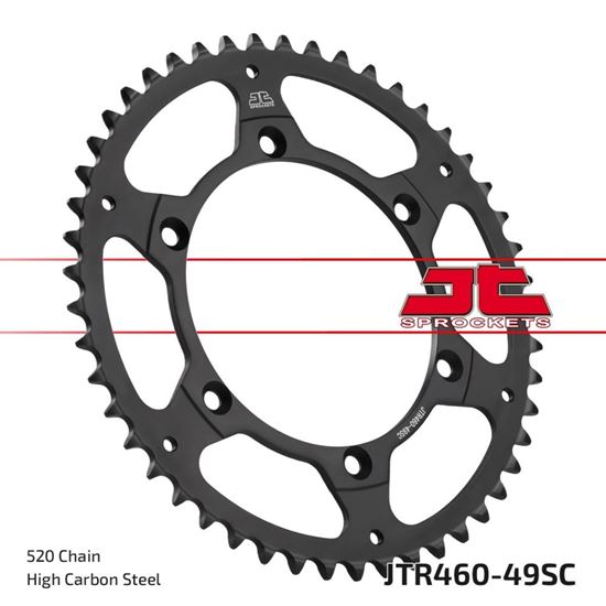 Picture of JT Rear Sprocket Kawasaki KX125 92-95, 00-02, KX250 92-05, KLX650R 93-96 (Self Cleaning) (460-49) (Single)