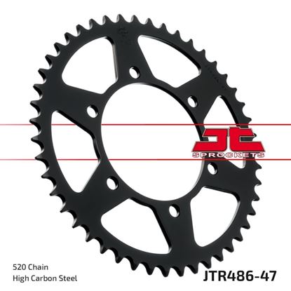 Picture of JT Rear Sprocket Kawasaki ZZR250 90-03 (486-47) (Single)