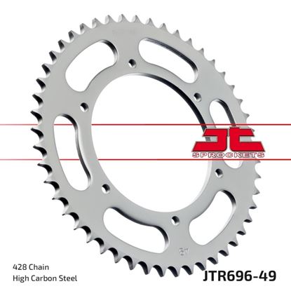 Picture of JT Rear Sprocket Aprilia 75 W4 92-96, Cagiva 50 Super City 92-96, 50 Mito 99 (696-49) (Single)