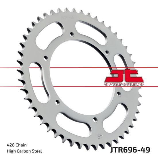 Picture of JT Rear Sprocket Aprilia 75 W4 92-96, Cagiva 50 Super City 92-96, 50 Mito 99 (696-49) (Single)