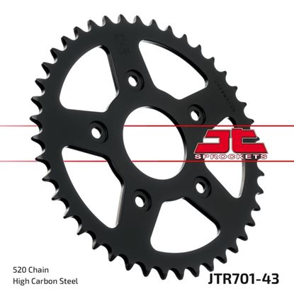 Picture of JT Rear Sprocket Cagiva 125 Mito Sports 90-92, 125 Mito Euro 2 04-08, 125 Mito SP525 08-10 (701-43) (Single)