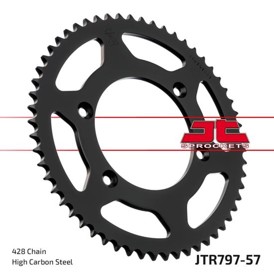 Picture of JT Rear Sprocket Kawasaki KLX125L 03-06, Suzuki DR-Z125L 03-21 (797-57) (Single)