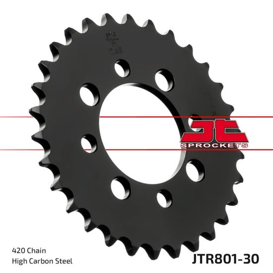 Picture of JT Rear Sprocket Kawasaki Z125 Pro 17-22 (801-30) (Single)