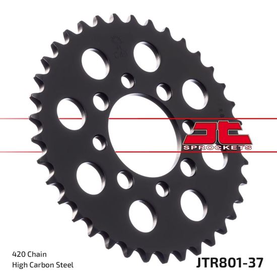 Picture of JT Rear Sprocket Kawasaki KLX110 02, Suzuki ALT50 83-84, LT50 84-87, 97-01 (801-37) (Single)