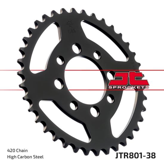 Picture of JT Rear Sprocket Kawasaki KLX110 10-23, KLX110L 10-23 (801-38) (Single)