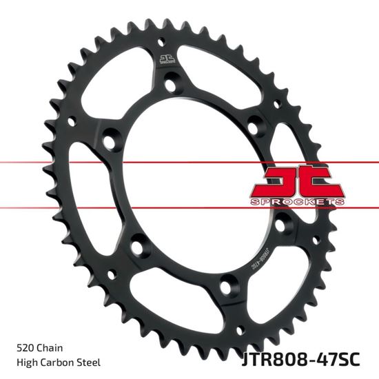 Picture of JT Rear Sprocket Kawasaki KLX400B 03, Suzuki DR350 90-93, DR-Z400E 00-07 (Self Cleaning) (808-47) (Single)