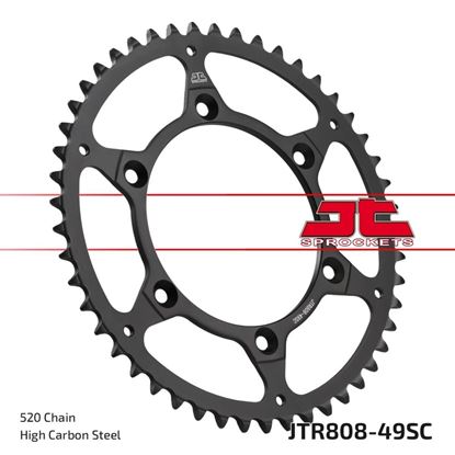 Picture of JT Rear Sprocket Suzuki RM125 85, 92-96, 00-05, RM-Z250 10-20, RM-Z450 05-07 (Self Cleaning) (808-49) (Single)