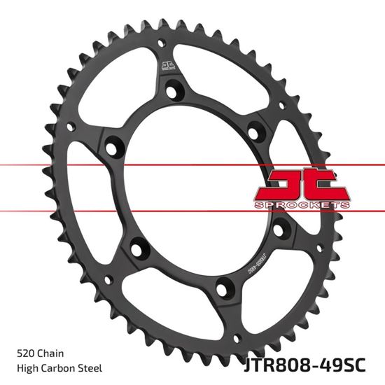 Picture of JT Rear Sprocket Suzuki RM125 85, 92-96, 00-05, RM-Z250 10-20, RM-Z450 05-07 (Self Cleaning) (808-49) (Single)