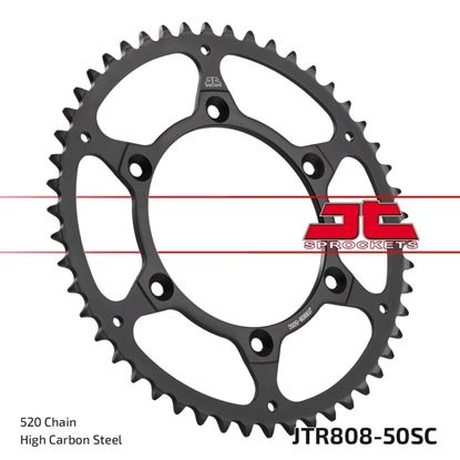 Picture of JT Rear Sprocket Suzuki RM125 97-99, RM250 81, 83, 87-88, 98, 04-11, RM-Z450 08-20 (Self Cleaning) (808-50) (Single)