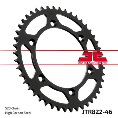 Picture of JT Rear Sprocket Husqvarna 240 WR Enduro 90-91, Gas Gas 125 ECR 15, Cagiva 250 WMX 89-92 (822-46) (Single)