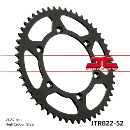 Picture of JT Rear Sprocket Gas Gas 125 Enduro 00-02, Husqvarna 125 CR 90-94, Suzuki PE250 78-79 (822-52) (Single)
