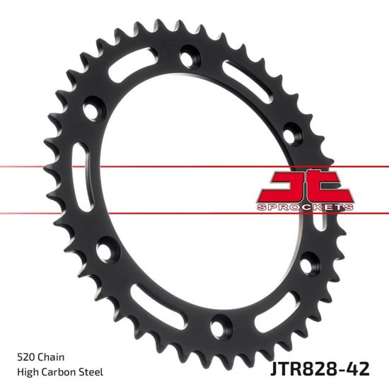 Picture of JT Rear Sprocket Cagiva 350 T4 E/R 87-91, 500T4 E/R 97-90, Suzuki DR600 85-89, DR650 90-95 (828-42) (Single)