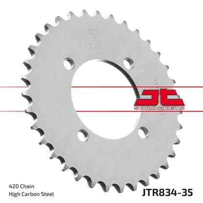 Picture of JT Rear Sprocket Yamaha TT-R90 00-04, TT-R90E 04-07, TT-R110E 08-21 (834-35) (Single)