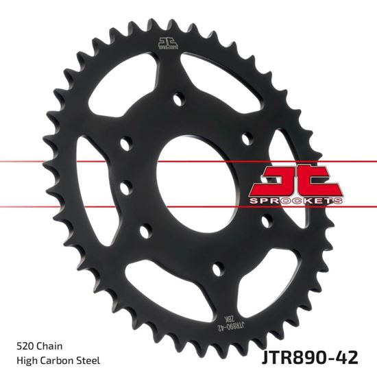 Picture of JT Rear Sprocket KTM 200 Duke 15-20, 200 RC 14-20 (Black Zinc) (890-42) (Single)
