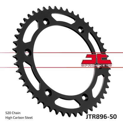 Picture of JT Rear Sprocket KTM 125 Enduro 88, 90, 125 MX 88-89, 250 MX 88, 350 MX 89, 500 MX 88-93 (896-50) (Single)