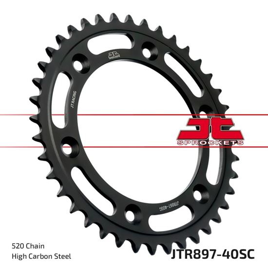 Picture of JT Rear Sprocket KTM 250 EXC Euduro, 625 SMC 05-06, 690 Duke 08-19, 690 SM 07-09 (Self Cleaning) (897-40) (Single)