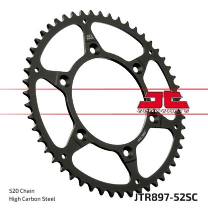 Picture of JT Rear Sprocket Husqvarna 250 FC 23, 250 FE 14-23, KTM EXC-F Enduro 14-23 (Self Cleaning) (897-52) (Single)