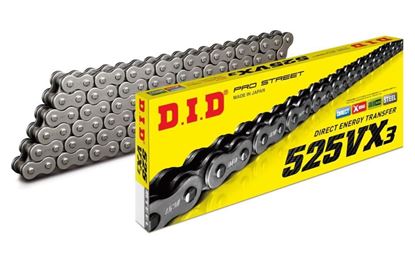 Picture of DID Chain Heavy Duty X-Ring Black VX3 525-118L (44.4KN) (ZJ Rivet Link) (Single)