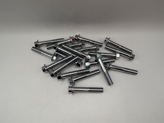 Picture of Bolts Flanged Chrome Hexagon M10 x 55mm x 1.25mm Pitch (12mm Head) (Per 20)