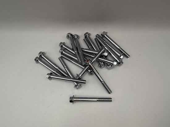 Picture of Bolts Flanged Chrome Hexagon M8 x 70mm x 1.25mm Pitch (10mm Head) (Per 20)