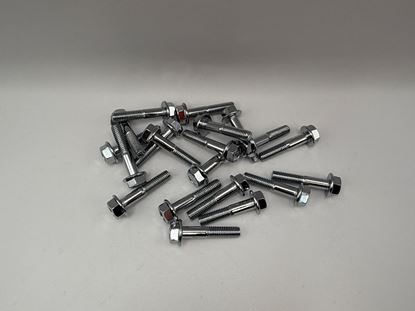 Picture of Bolts Flanged Chrome Hexagon M8 x 40mm x 1.25mm Pitch (13mm Head) (Per 20)