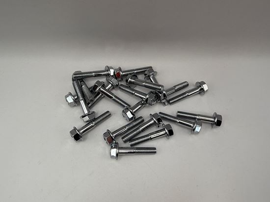 Picture of Bolts Flanged Chrome Hexagon M8 x 40mm x 1.25mm Pitch (13mm Head) (Per 20)