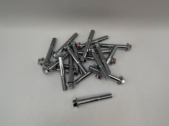 Picture of Bolts Flanged Chrome Hexagon M8 x 55mm x 1.25mm Pitch (10mm Head) (Per 20)