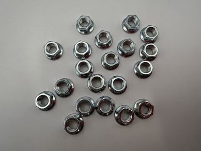 Picture of Nuts Flange (Smooth Base) M10 x 1.25mm Pitch uses 17mm spanner (Per 20)
