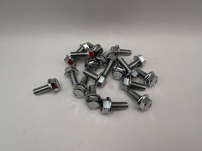 Picture of Bolts Flanged Chrome Hexagon M8 x 20mm x 1.25mm Pitch (13mm Head) (Per 20)