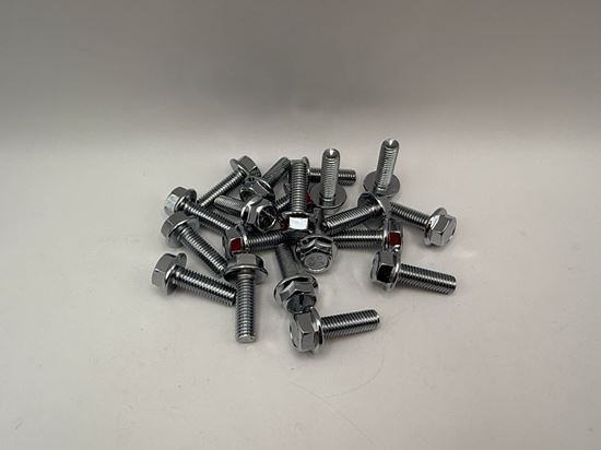 Picture of Bolts Flanged Chrome Hexagon M8 x 25mm x 1.25mm Pitch (13mm Head) (Per 20)