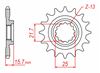 Picture of 15 Tooth Front Sprocket Kawasaki ZX-6R 98-02, ZZR600 05-08, ZX636 02 (1535)
